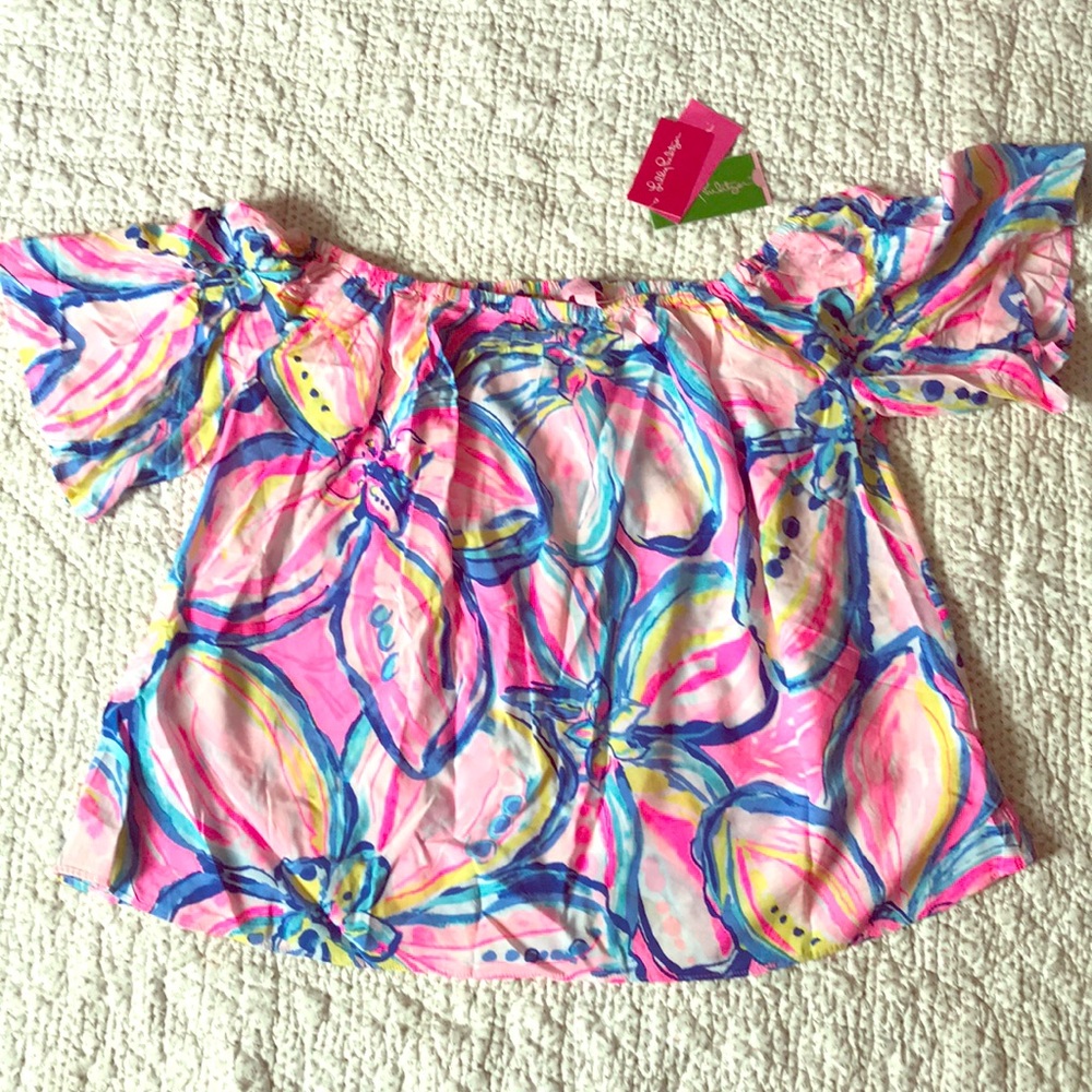 Lily Pulitzer off the shoulder top